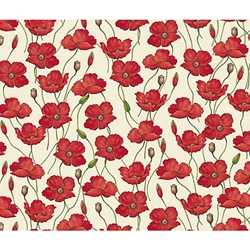 Rossi Decorative Paper from Italy- Poppies 28x40 Inch Sheet
