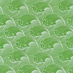 Art Deco Wave Paper- White Waves on Green Paper 20x30" Sheet