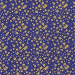 Nepalese Printed Paper- Brilliant Stars in Gold on Sapphire Blue Paper 20x30" Sheet