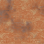 Tibetan Wave Paper- Orange on Mottled Creamsicle Paper 20x30" Sheet