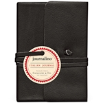 Journalino Black Leather Journal- 3.25"x4.25"