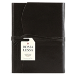Cavallini Roma Lussa Leather Journals- Black Cover 5x7"
