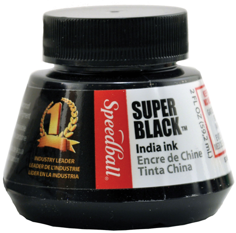 Speedball Super Black India Ink - 2oz Bottle