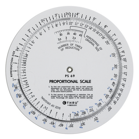 Westcott C-Thru Circular Proportional Scales