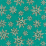 Turquoise Paper with Gold Snowflakes 20x30" Sheet