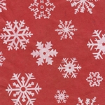 Red Paper with White Snowflakes 20x30" Sheet