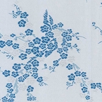 Chinese Brocade Paper- Plum Blossom Blue 26x16.75" Sheet