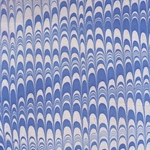 Marbled Paper from India - Blueberry Ripples 22"x30" Sheet