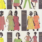 Rossi Decorated Papers from Italy - 1970's Women's Fashion 28"x40" Sheet