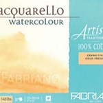 Fabriano Artistico Traditional White Watercolor Blocks - 12"x18" 300G (140lb) Cold Press 20 Sheets