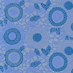 Japanese Chiyogami Paper- Periwinkle Sunflowers 19"x25" Sheet