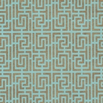 Endless Maze Op Art (Optical Illusion) Paper- Gold on Turquoise