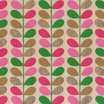 Beanstalk Printed Paper from India- Pink, Magenta, Green, & Gold on Cream 22x30" Sheet