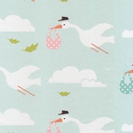 Storks Delivering Babies 19x26 Inch Sheet