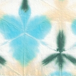 Itajime Shibori Flower Paper from Japan- Turquoise, Forest, Yellow