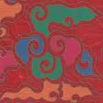 Tibetan Flame Print Lokta Paper- Red 20x30" Sheet