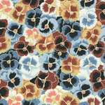 Japanese Chiyogami Paper- Pansies in Grays and Browns 18"x24" Sheet