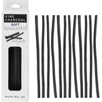 Pacific Arc Vine Charcoal- Box of 12 Thin Soft Sticks