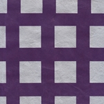 Nepalese Printed Paper- Metallic Silver Squares on Purple 20x30" Sheet