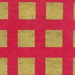 Nepalese Printed Paper- Orange Squares on Magenta 20x30" Sheet