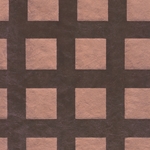 Nepalese Printed Paper- Copper Squares on Brown 20x30" Sheet