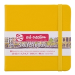 Talens Art Creation Sketch Books - Golden Yellow, 4.72"X4.72"