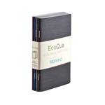 EcoQua Staplebound Blank Cool Pocket Notebook Set of 4 - 3.5"x5.5"