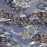 Purple &amp; Indigo Floral Pattern - 19"x25" Sheet