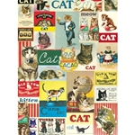 Cavallini Decorative Paper - Vintage Cats 20"x28" Sheet