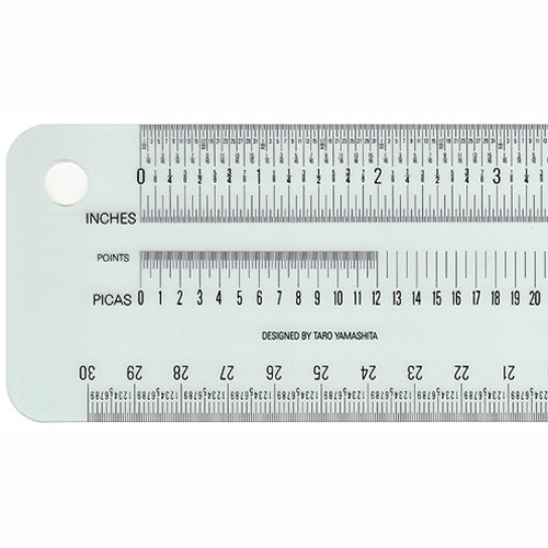 Schaedler Precision Ruler - 12 Inch Single A (Inch/Metric/Pica)