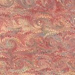Handmade Italian Marble Paper- Scroll Swirls Burgundy 19.5 x 27" Sheet