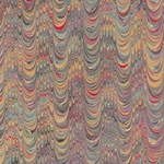 Handmade Italian Marble Paper- Multicolor Tridimensional Nonpareil 19.5 x 27" Sheet