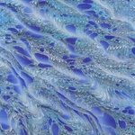 Handmade Italian Marble Paper- Dragon Skin Moire Sky Blue 19.5 x 27" Sheet