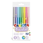 Carioca Pastel Super-Washable Felt Tip Pens - 8PC Set