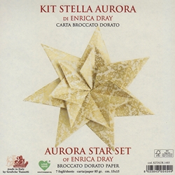 Tassotti Origami Kit- Aurora Star Set with Gold Brocade Paper
