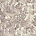 Lamali "Thrush with Strawberries" Printed Paper- White with Taupe Print 20x30" Sheet