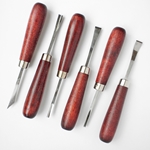 Wood Carving Printmaking Tools - Set of 6 with Straight Handles