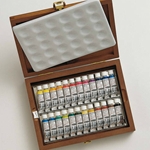 Schmincke Horadam Aquarell Set of 24 - 5ml Tubes in a Wood Box