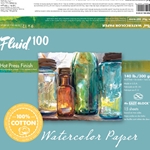 Fluid 100 Watercolor Paper Blocks - 140lb Hot Press