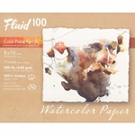 Fluid 100 Watercolor Paper Pochette - 300lb Cold Press - 8"x10" - 10 Sheet Pochette