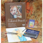 Faber-Castell Art GRIP Colored Pencil 12 Piece Set with a Strathmore 9"x12" Colored Pencil Drawing Pad