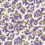 Rossi Decorated Papers from Italy - Purple & Gold Florentine 28"x40" Sheet
