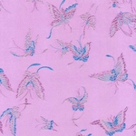 Chinese Brocade Paper- Butterfly on Pink 26x16.75" Sheet