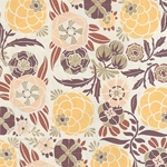 Rossi Decorated Papers from Italy - Liberty Flowers Yellow 28"x40" Sheet