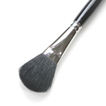 Silver Brush - Goat Hair Silver Mop - Black Oval Mop