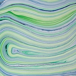 Thai Marbled Mulberry Paper- Chrysocolla 25x37 Inch Sheet