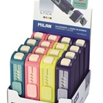 Milan Stick Single Hole Sharpener with Eraser