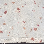 Amate Bark Paper from Mexico - Solid Blanco Bougainvillea Petals 15.5x23 Inch Sheet