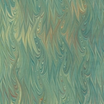 Handmade Italian Marble Paper- Rain Drop Turquoise Yellow 19.5 x 27" Sheet