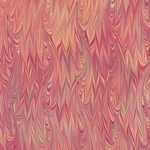 Handmade Italian Marble Paper- Rain Drop Red Orange 19.5 x 27" Sheet